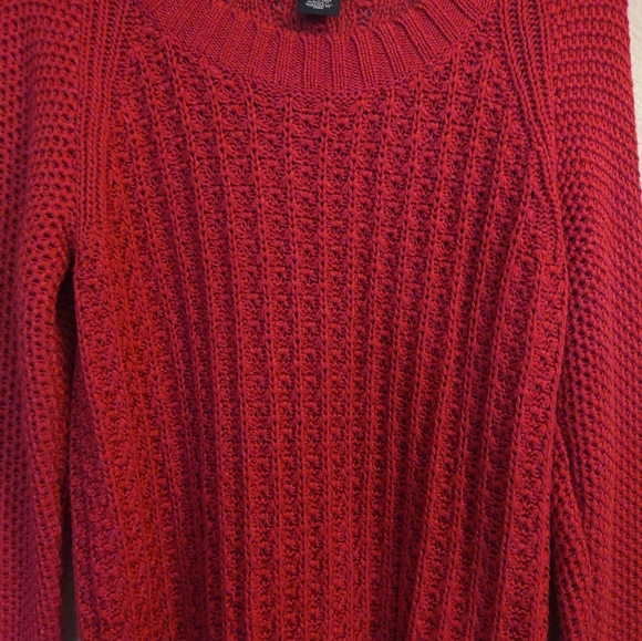Calvin Klein Jeans Red Chunky Cable Knit Sweater - Picture 6 of 12